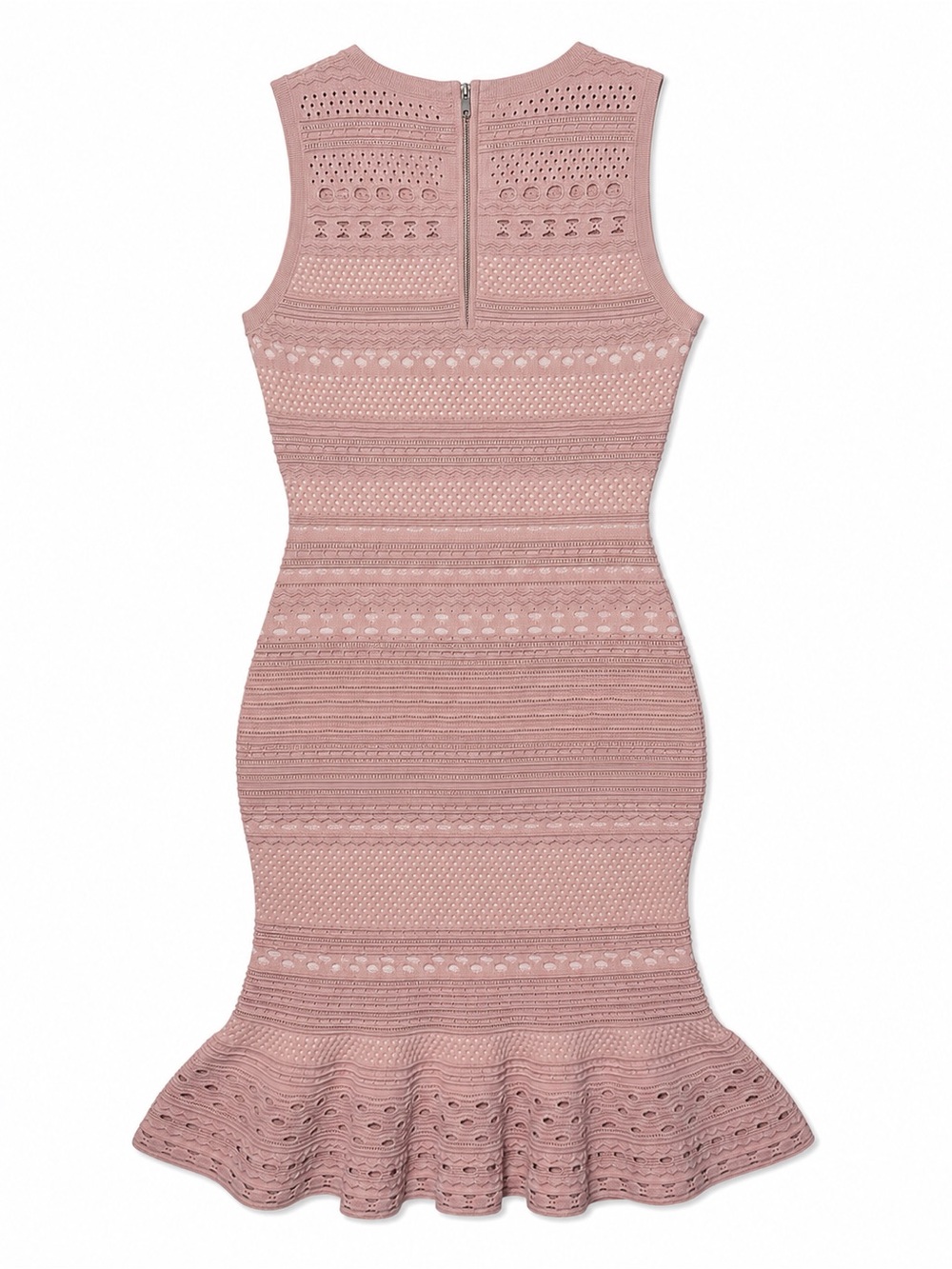 Milly Knit Cutout Mermaid Dress In Ballet Pink Size Medium - Picture 3 of 5